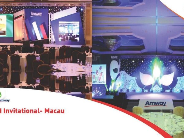 Conference stage with screens